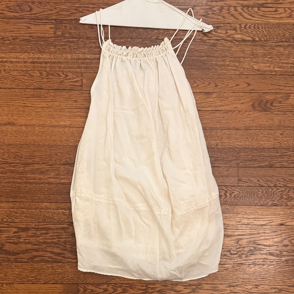 H&M Light Cream Mini Dress with Thin Straps